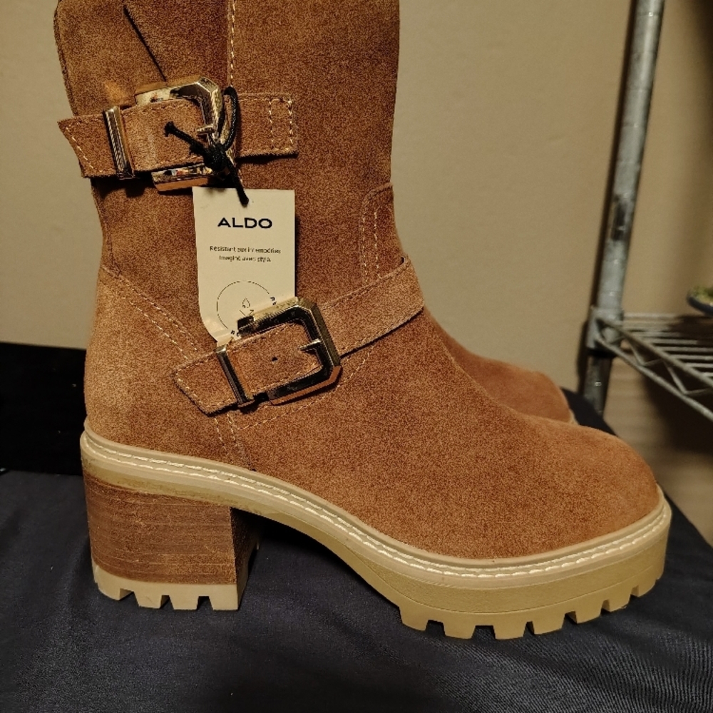 ALDO Women's Brown Suede Ankle Boots